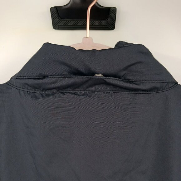 Lauren James Black Pullover Jacket Leopard Print Collar Medium Rain Jacket - Picture 7 of 12